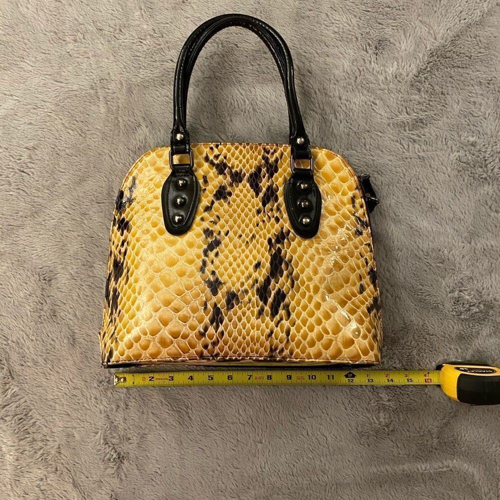 Assad rare white python skin purse